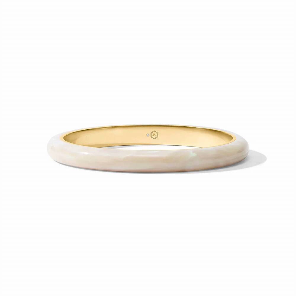 NEW JULIE VOS women's madison statement bangle in colette alabaster